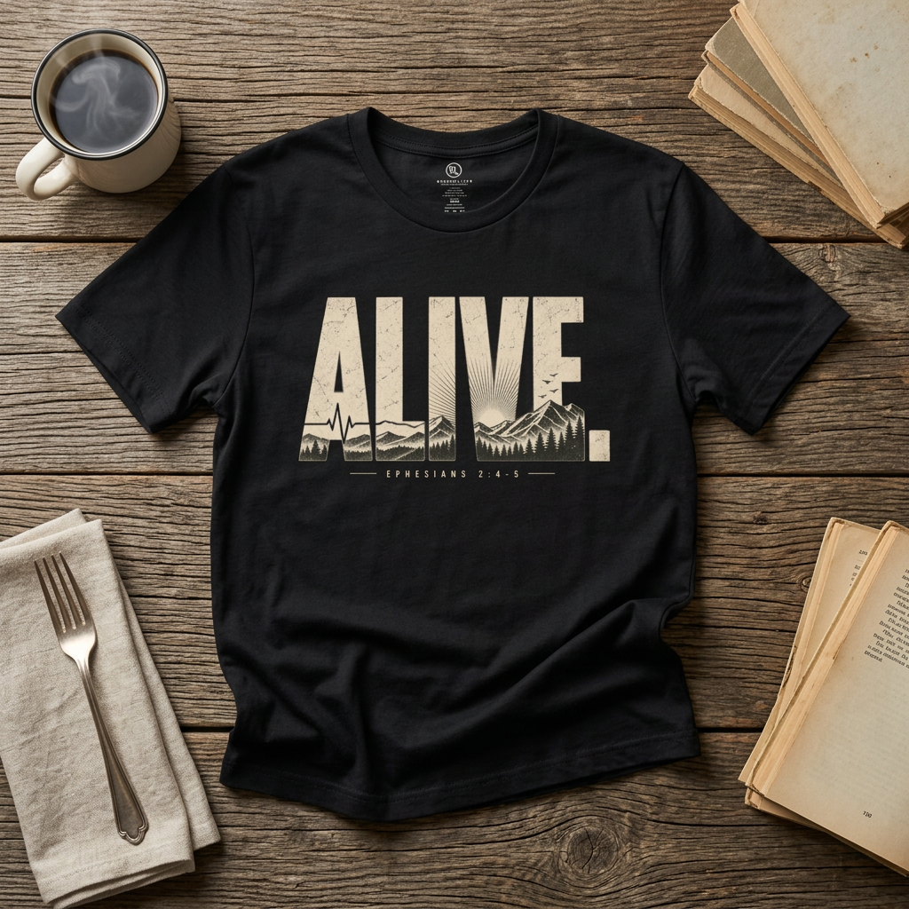 ALIVE. — Christian Graphic Tee