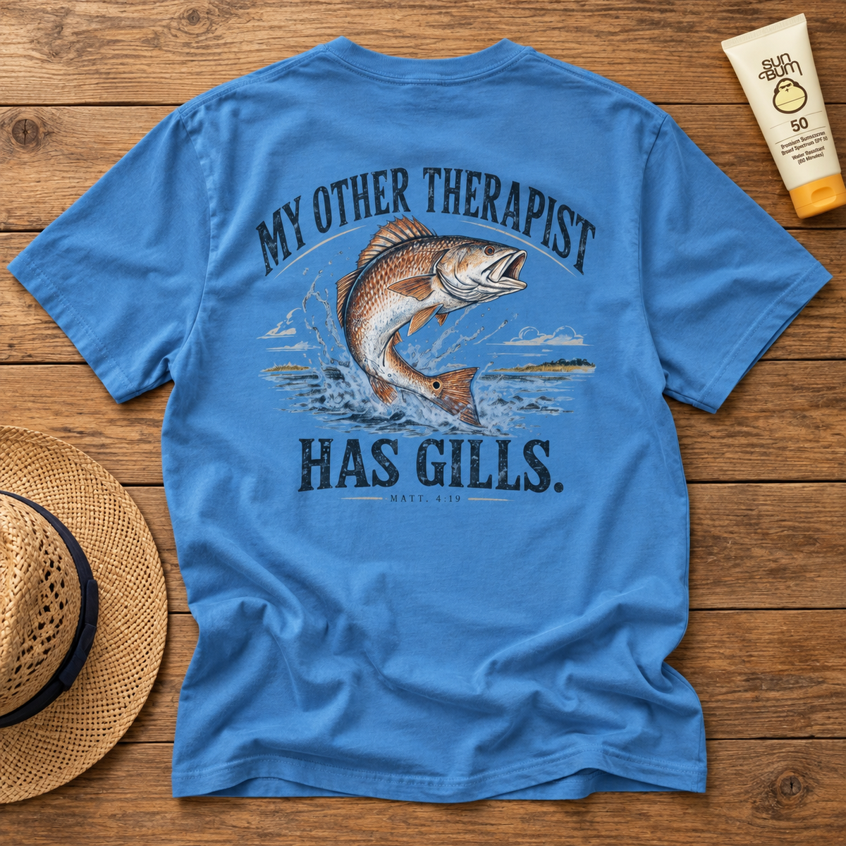 My Other Therapist Has Gills. Redfish TEE