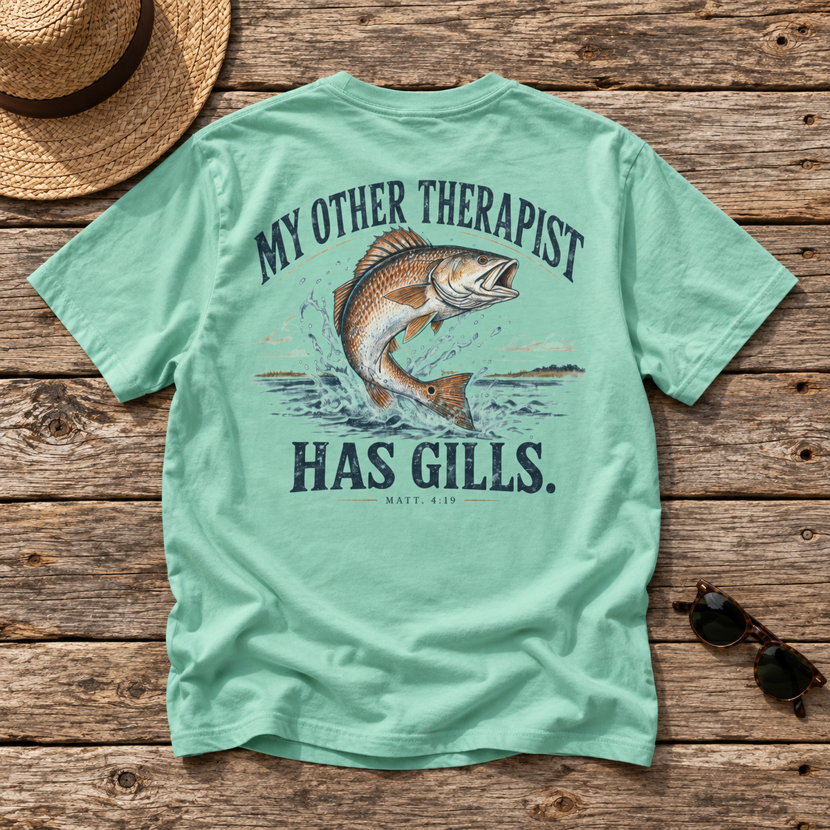 My Other Therapist Has Gills. Redfish TEE