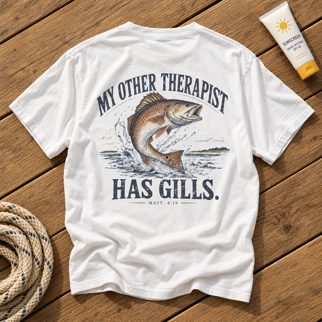 My Other Therapist Has Gills. Redfish TEE