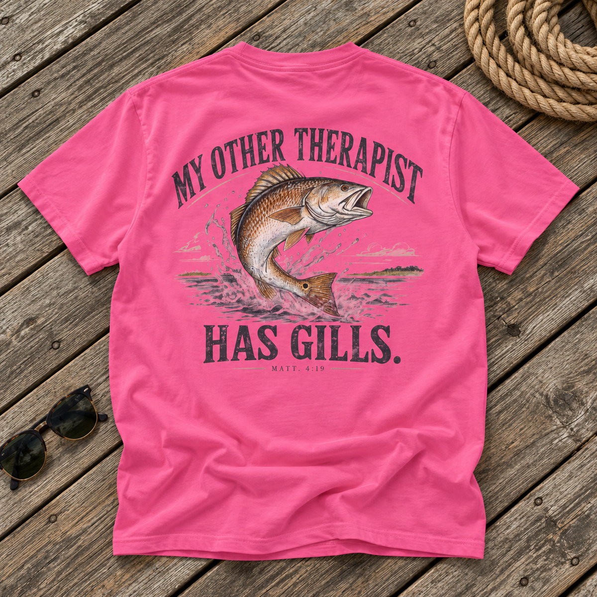 My Other Therapist Has Gills. Redfish TEE
