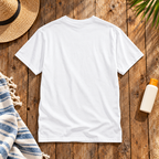 I Hope Your Email Never Finds Me Comfort Colors 1717 tee in White — plain back on rustic wood