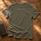ALIVE. Army tee back on rustic wood